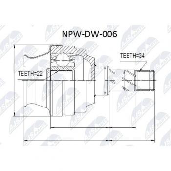 Juego de Articulación para Árbol de Transmisión NTY NPW-DW-006