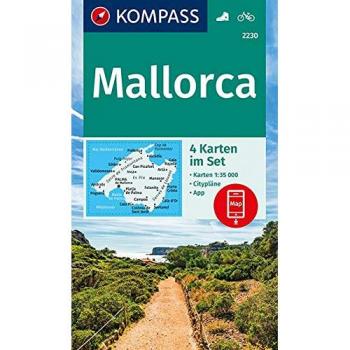 Mapa excursionista de Mallorca 1:35.000 - Set de 4 mapas con acceso offline en la app KOMPASS