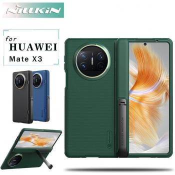 NILLKIN Ultra Thin Super Frosted Pro Shield Case with Kickstand for Huawei Mate X3 - Green TPU + PC Back Cover