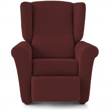 Eiffel Textile Rennes Funda Sofá Algodón Rojo 55 x 195 x 2 cm Sillón Relax