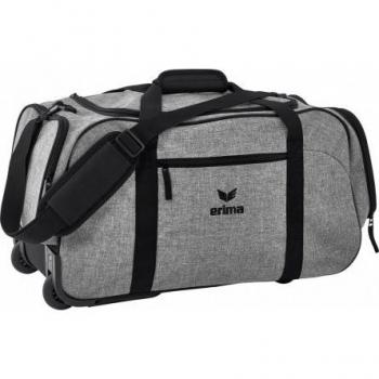 Erima Mochila Saco Reel M - Saco de carreto desportivo com rodas, mochila tipo casual, 65 cm, 80 litros, color gris melange/negro