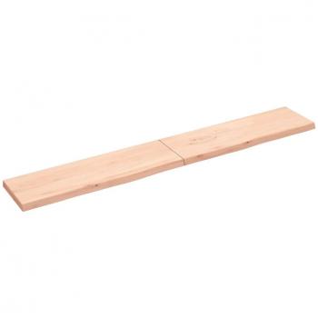 Estante de pared madera maciza roble sin tratar 200 x 30 x (2-4) cm