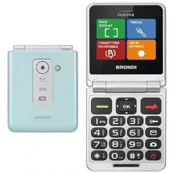 Teléfono Celular Brondi Flipper Flip 2.4'' Dual SIM Verde Metalizado