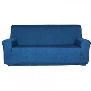 Blindecor Ambar Funda de Sofá 2 Plazas, Tela, Azul