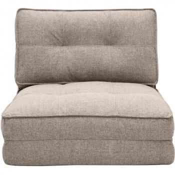 Sillón cama de 1 plaza de tela color topo SALLY