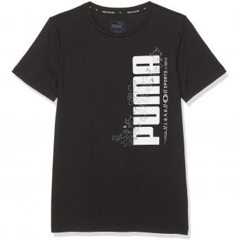 Puma Active Sports Basic tee B Camiseta, Niños, Negro