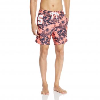 Superdry Premium Print Water Polo Short bañador, Púrpura, XL para Hombre
