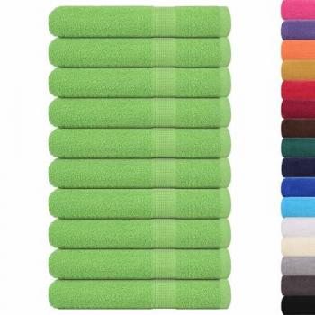 Toallas de Sauna 10 Piezas Verde Manzana 80x200 cm 360 gsm 100% Algodón