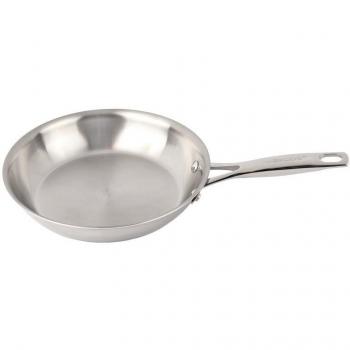 Arcos Serie Forza, Sartén, Cuerpo de Triple Fondo, Acero Inoxidable + Aluminio + Acero Inoxidable 24 cm, Mango de Acero Inoxidable, Color Plata, Libre de PFOA