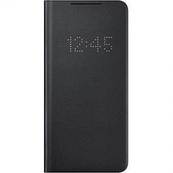 Samsung Galaxy S21 Plus Funda de Silicona y LED Vista Inteligente Negra