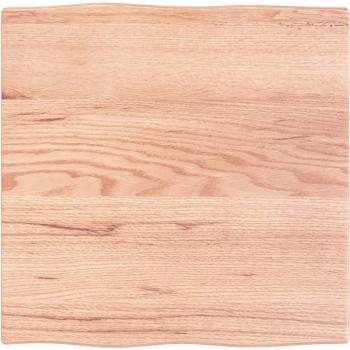 vidaXL Table Top Light Brown 60x60x2 cm Treated Solid Wood Oak Live Edge