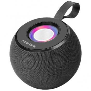 Altavoz Portátil Inalámbrico 5W Promate Juggler con Sonido HD 360º, True Wireless Stereo (TWS), Iluminación LED, Bluetooth, USB y Ranura TF