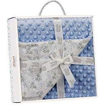 Interbaby MK017 - Manta bebé Burbuja Disney Mickey Mouse, Azul