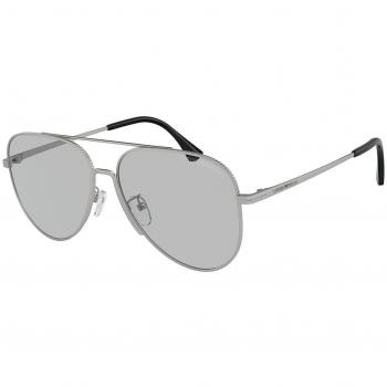 Emporio Armani EA2149D Asian Fit Men's Sunglasses Silver Size 60