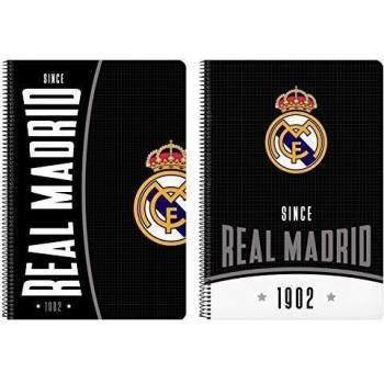 Safta Cuaderno 80 Hojas de Real Madrid, Tapas Duras, 215x310 mm