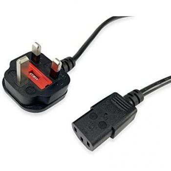 Equip Cable de alimentación IEC UK C13 a BS1363, 2 m, macho a hembra, color negro