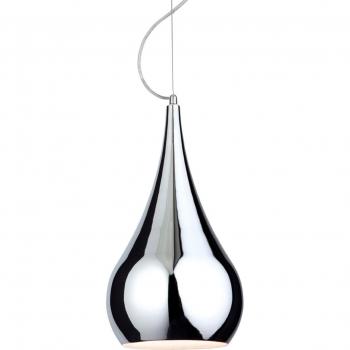 Lámpara colgante Jasmine Chrome, tipo domo, 1 bombilla E27, acabado cromado, longitud de 150 cm