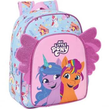 Mochila Infantil Adaptable a Carro My Little Pony 'Wild & Free' 34cm - Safta