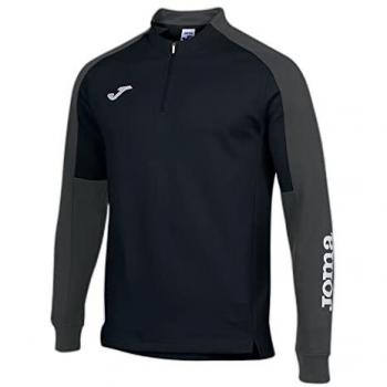 Sudadera hombre Eco Championship negro antracita con media cremallera, Joma