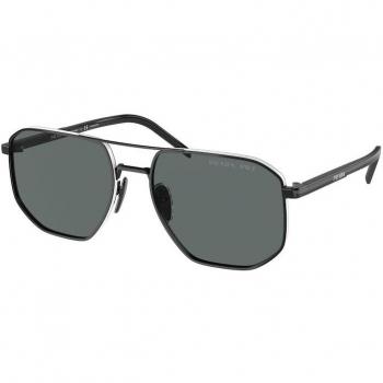 Prada PR 59YS Polarized Square Sunglasses Black Size 57 MM