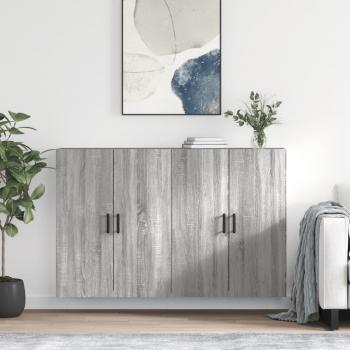 Armarios de pared vidaXL 2 unidades gris Sonoma 69,5x34x90 cm