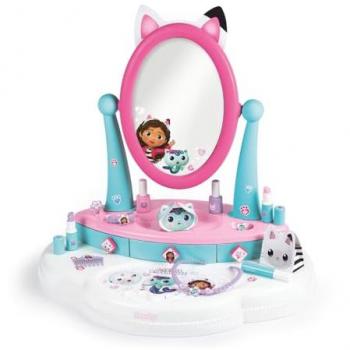 Tocador Sobremesa Gabby con 12 Accesorios (cosméticos no reales), Cajones y Espejo Basculante, A Partir de 3 años