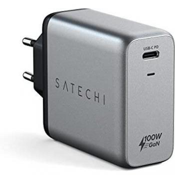 Cargador de Pared Satechi USB-C PD GaN 100W - Gris Espacial