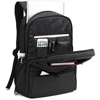yacn multifuncional gran capacidad - Mochila para portátil y notebook & Mochila de viaje Senderismo bag-fit de hasta 15,6 pulgadas, color negro 39,62 cm