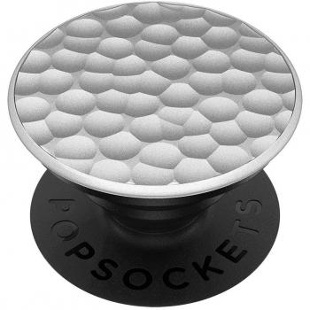 Soporte adhesivo PopSockets Hammered Metal Silver