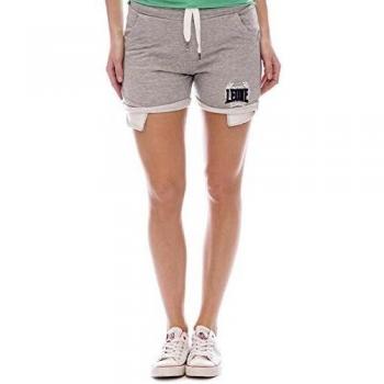 LEONE - Shorts de Mujer Knock out - Gris Melange