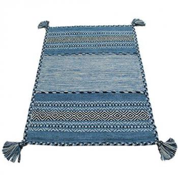 Kilim Lory Tribal 100% Algodón Hecho a Mano Indio 200x60 cm
