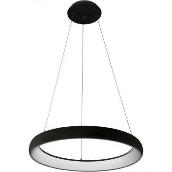 Lámpara colgante LED moderna Alessia Acrílico Negro 8.5 cm, blanco cálido 3000K, 2750lm