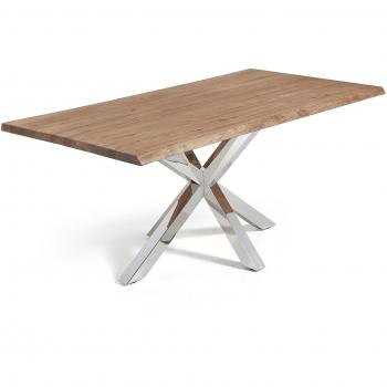 Kavehome Mesa New Argo 180x100, Inox roble envejecido