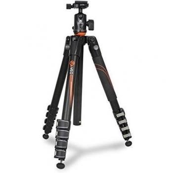 Vanguard VEO 265AB - Trípode de viaje de aluminio, con rótula de bola TBH-50, color negro