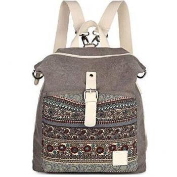 EVEOUT Mochila de Hombro Casual Unisex Vintage de College, Mochila para Portátil de Negocios para Hombres y Mujeres para Viajes Escolares de Trabajo, Excursiones para Acampar Daypacks
