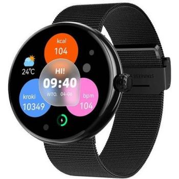 Reloj Inteligente Elegante para Mujer Forever Forevive 5 SB-365 Negro con Monitor de Salud y Llamadas Bluetooth