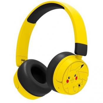Auriculares Infantiles Bluetooth Pokemon Pikachu con Control Parental de Volumen y Cable para Compartir Audio OTL Technologies