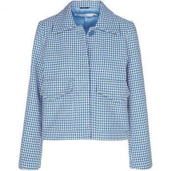 InWear Blue Check Jacket, Light Jackets, female, Blue, Size: S