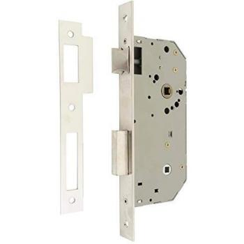 Tesa Assa Abloy 20356RAI Cerradura De Embutir Para Puertas De Madera Con Cilindro Inoxidable Entrada 60 mm, Frente Redondo 2035