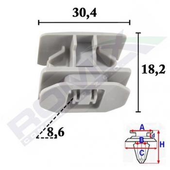 Perno de tapicería ROMIX ROM C70619 - Clip, listón, resistente, adecuado para tapicería