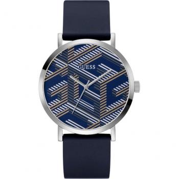 Reloj Guess G Bossed GW0625G1 de silicona azul y plateado para hombre, talla única
