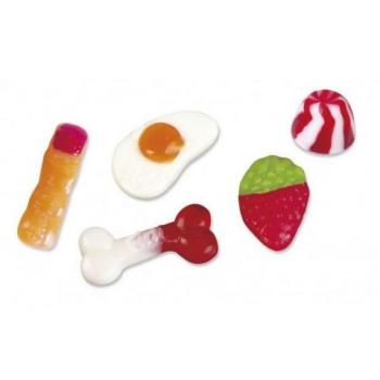 Fini Cinema Mix, Surtido De Golosinas, Caramelos De Goma, Dedos, Huevos, Huesos Y Fresas De Chuche, 1000 Gramo