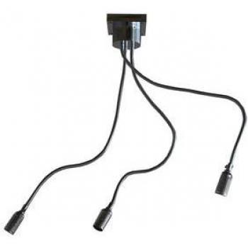 Lámpara de techo Atlantis 3 brazos moldeables E14 metal