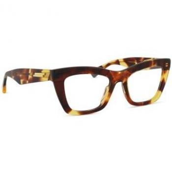 Bottega Veneta BV1215O 005 50 Modern Cat-Eye Eyeglasses, Multicolor, Female, Size: 50 MM, Unisex, Brown, Size: ONE SIZE Stylish Eyewear