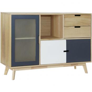 Aparador de Cristal y Madera de Paulonia - Bixoto.com
