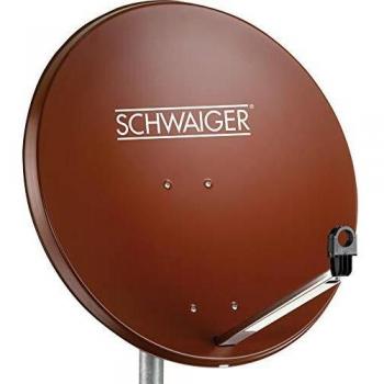 Antena Parabólica Schwaiger SPI996 de 80 cm, 38.50 dB, DAB/DAB+, Acero Rojo