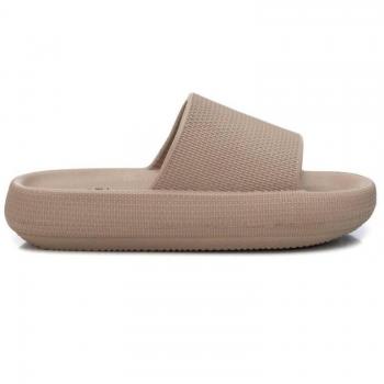 Sandalias XTI para mujer, modelo 44489, color taupe, chanclas sin cierre, sandalias de agua, chanclas con poca plataforma, cómodas y de alta calidad