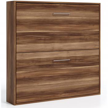 Litera Plegable Sophia Alta Gama 80x180 - Estructura Blanca con Frontal Wengué