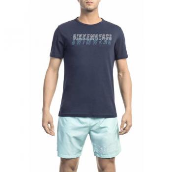 Bikkembergs Army Blue Cotton T-Shirt - S