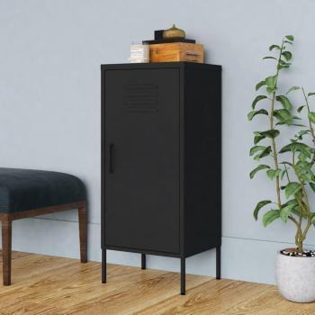 vidaXL Storage Cabinet Black 42.5x35x101.5 cm Steel